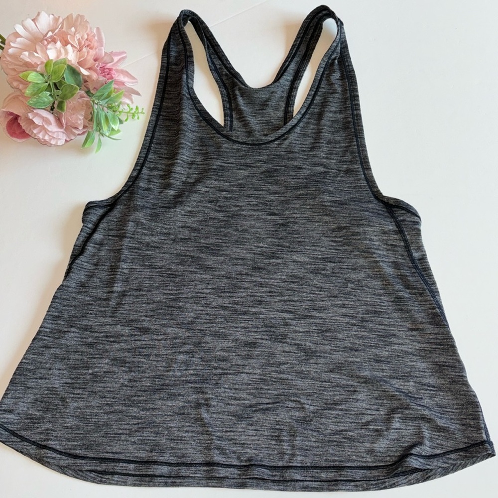 LULULEMON Gray Racerback Tank Top Lightweight Lululemon Knit Gray Tank